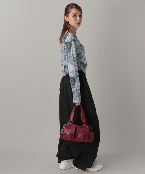 Heather ショルダーバッグ バッグ ベルト付きWポケットBAG