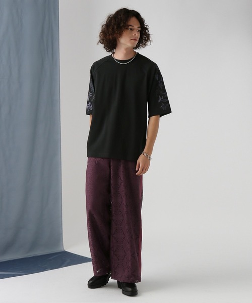 HARE（ハレ）の「SLEEVEシシュウカットソー(HARE)（Tシャツ/カットソー・メンズ・ブラック/ホワイト/ブルー・SMALL/MEDIUM）」の5枚目の写真