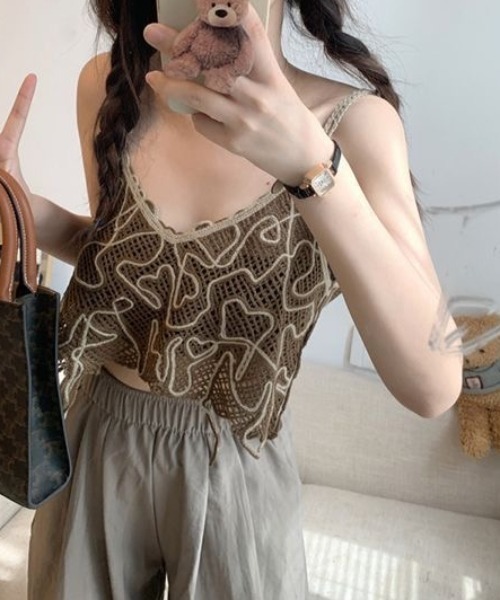 Achic（アシック）の「ニットキャミソール（キャミソール）」 - WEAR