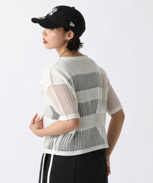 PAGEBOY（ページボーイ）の「メッシュリボンカーディガン（Tシャツ/カットソー・レディース・ブラック/ダークグリーン/オフホワイト・FREE）」の8枚目の写真