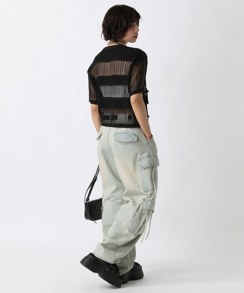 PAGEBOY（ページボーイ）の「メッシュリボンカーディガン（Tシャツ/カットソー・レディース・ブラック/ダークグリーン/オフホワイト・FREE）」の10枚目の写真