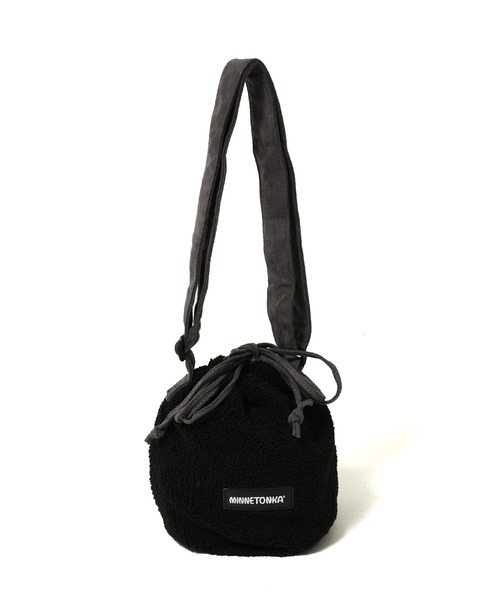 JUGLANS(ユグランス)の「【MINNETONKA】BOA PURSE BAG/ボア巾着バック(ショルダーバッグ・メンズ・ブラウン/アイボリー/グレー・FREE)」の10枚目の写真