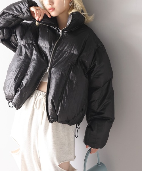 mily bilet(ミウィビレット)の「【mily bilet】煌めく、モードスタイル。マットメタリックボリュームフェイクダウンジャケット(ダウンジャケット/コート・レディース・ブラック/アイボリー・X-LARGE/LARGE/MEDIUM/SMALL)」の17枚目の写真