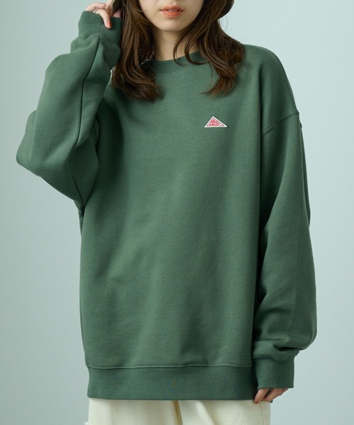 KELTY（ケルティ）の「【KELTY】限定別注 ワンポイントビンテージロゴ ビッグシルエットクルーネックスウェット（スウェット・レディース・ネイビー/ブラック/オリーブ/グレー/オフホワイト/チャコールグレー・XS/S/M/L）」の17枚目の写真