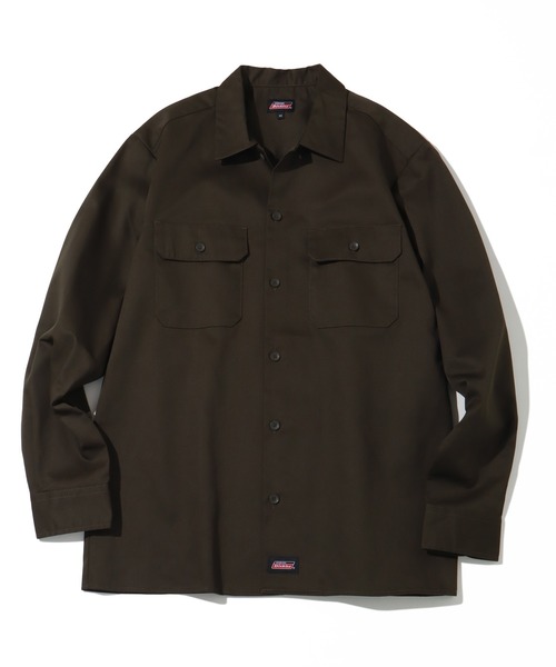 Dickies（ディッキーズ）の「【GENUINE DICKIES/ジェニュインディッキーズ】ツイル 長袖 ワークシャツ（シャツ/ブラウス・メンズ・チャコールグレー/ブラック/カーキ/ベージュ・M/L/XL）」の4枚目の写真
