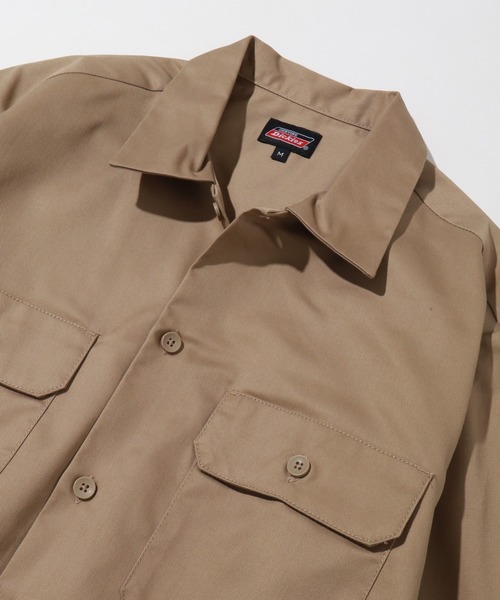 Dickies（ディッキーズ）の「【GENUINE DICKIES/ジェニュインディッキーズ】ツイル 長袖 ワークシャツ（シャツ/ブラウス・メンズ・チャコールグレー/ブラック/カーキ/ベージュ・M/L/XL）」の6枚目の写真