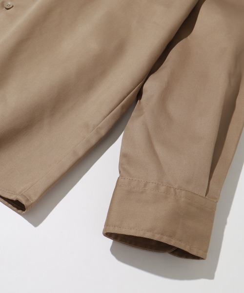 Dickies（ディッキーズ）の「【GENUINE DICKIES/ジェニュインディッキーズ】ツイル 長袖 ワークシャツ（シャツ/ブラウス・メンズ・チャコールグレー/ブラック/カーキ/ベージュ・M/L/XL）」の8枚目の写真