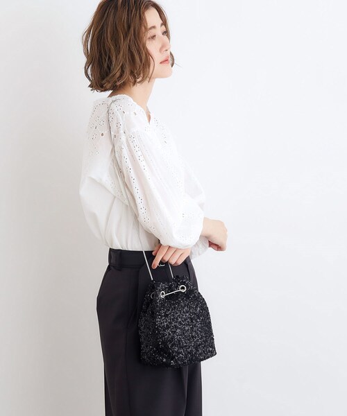 grove（グローブ）の「◆アソートスネークチェーン巾着ショルダー（ショルダーバッグ・レディース・シルバー系その他5/ブラック系3/シルバー・00）」の9枚目の写真