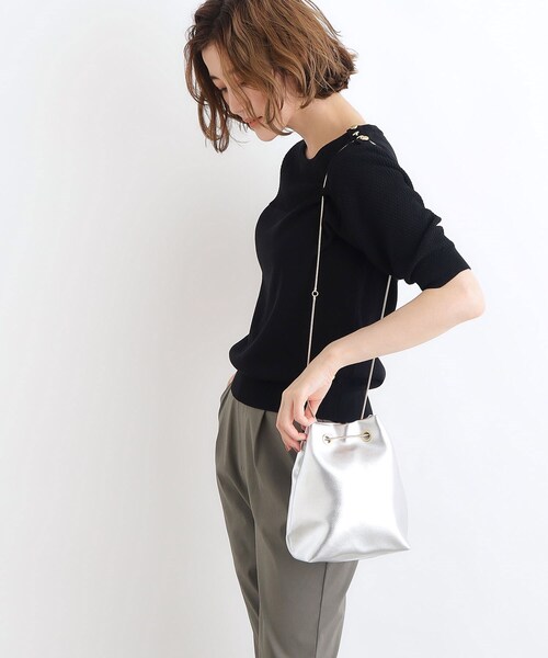 grove（グローブ）の「◆アソートスネークチェーン巾着ショルダー（ショルダーバッグ・レディース・シルバー系その他5/ブラック系3/シルバー・00）」の11枚目の写真