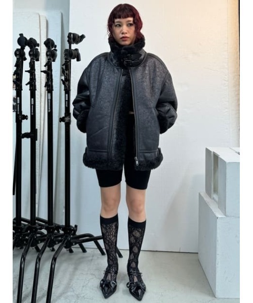 SLY（スライ）の「FLOWER LACE SOCKS フラワー レース ソックス 靴下（ソックス/靴下・レディース・アイボリー/ブラック・FREE）」の21枚目の写真