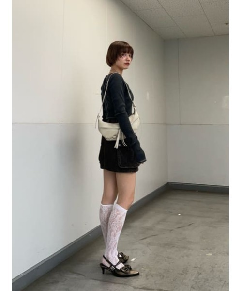 SLY（スライ）の「FLOWER LACE SOCKS フラワー レース ソックス 靴下（ソックス/靴下・レディース・アイボリー/ブラック・FREE）」の14枚目の写真