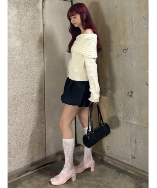 SLY（スライ）の「FLOWER LACE SOCKS フラワー レース ソックス 靴下（ソックス/靴下・レディース・アイボリー/ブラック・FREE）」の16枚目の写真