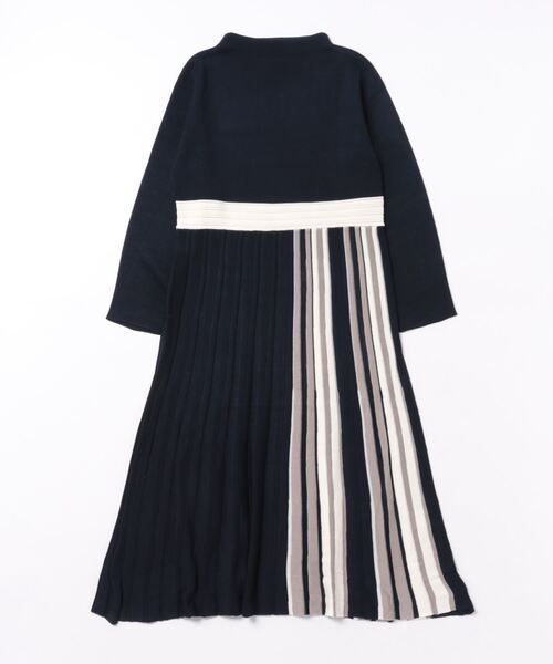 INTERPLANET（インタープラネット）の「サイドストライプニットワンピース（ワンピース・レディース・ブラック/ネイビー/グリーン・FREE）」の5枚目の写真