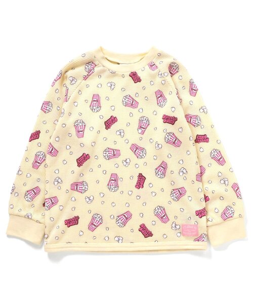 BREEZE（ブリーズ）の「ワッフルバリエーションパジャマ_上下セット（ルームウェア/パジャマ・キッズ・ピンク/ブラック/アイボリー/カーキ/サックスブルー/クリーム・130/120/110/100/90/80/150/140）」の10枚目の写真