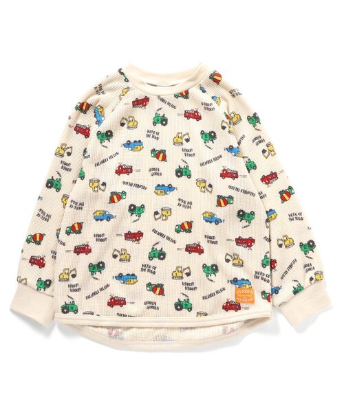 BREEZE（ブリーズ）の「ワッフルバリエーションパジャマ_上下セット（ルームウェア/パジャマ・キッズ・ピンク/ブラック/アイボリー/カーキ/サックスブルー/クリーム・130/120/110/100/90/80/150/140）」の11枚目の写真