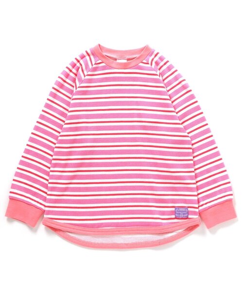 BREEZE（ブリーズ）の「ワッフルバリエーションパジャマ_上下セット（ルームウェア/パジャマ・キッズ・ピンク/ブラック/アイボリー/カーキ/サックスブルー/クリーム・130/120/110/100/90/80/150/140）」の13枚目の写真