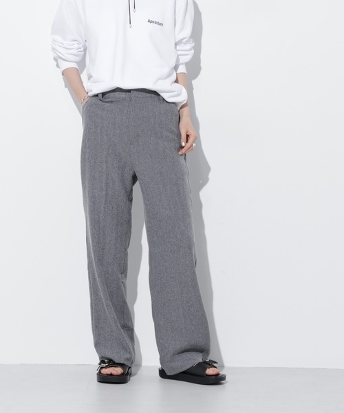 Apo(s)ture(アポスチャー)の「RITA-002/ヘリンボンセンタープレスストレートパンツ(その他パンツ・レディース・ライトグレー/ブラウン/グレー/チャコール・XL/XS/S/M/L)」の8枚目の写真