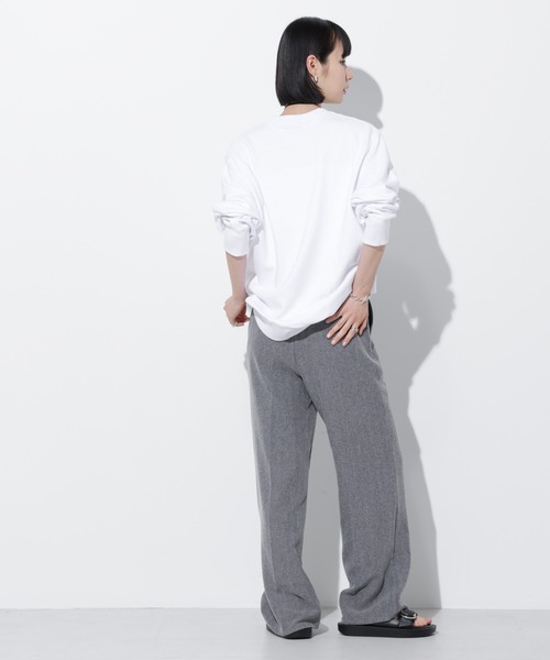 Apo(s)ture(アポスチャー)の「RITA-002/ヘリンボンセンタープレスストレートパンツ(その他パンツ・レディース・ライトグレー/ブラウン/グレー/チャコール・XL/XS/S/M/L)」の11枚目の写真