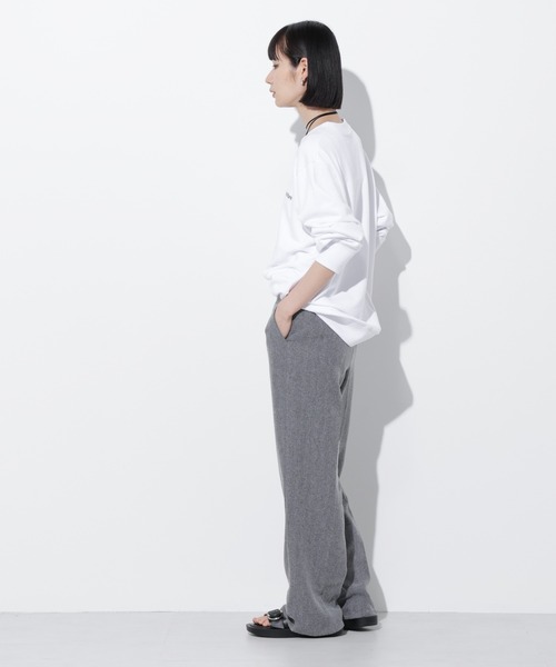 Apo(s)ture(アポスチャー)の「RITA-002/ヘリンボンセンタープレスストレートパンツ(その他パンツ・レディース・ライトグレー/ブラウン/グレー/チャコール・XL/XS/S/M/L)」の14枚目の写真