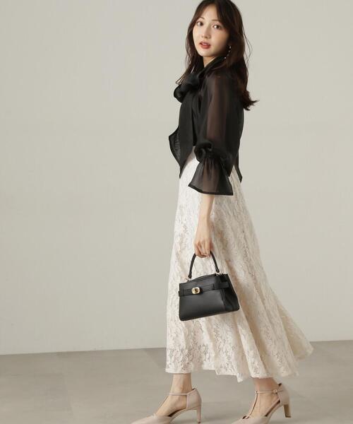 PROPORTION BODY DRESSING（プロポーションボディドレッシング）の「２ＷＡＹシアーボウタイブラウス / 1214210905（シャツ/ブラウス・レディース・ブラック/ベージュ/ホワイト系その他・SMALL/MEDIUM）」の7枚目の写真