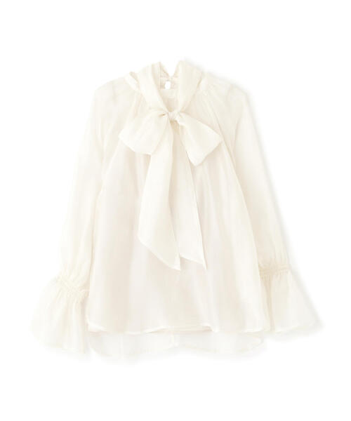 PROPORTION BODY DRESSING（プロポーションボディドレッシング）の「２ＷＡＹシアーボウタイブラウス / 1214210905（シャツ/ブラウス・レディース・ブラック/ベージュ/ホワイト系その他・SMALL/MEDIUM）」の10枚目の写真