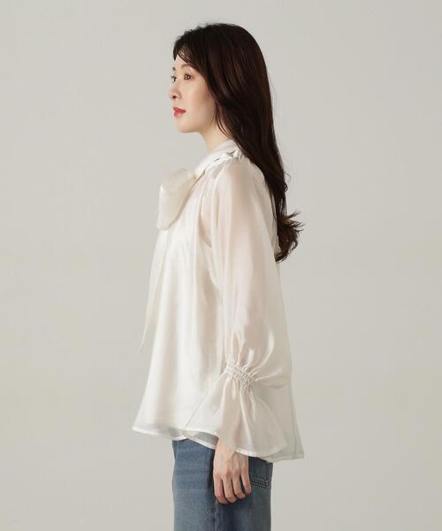 PROPORTION BODY DRESSING（プロポーションボディドレッシング）の「２ＷＡＹシアーボウタイブラウス / 1214210905（シャツ/ブラウス・レディース・ブラック/ベージュ/ホワイト系その他・SMALL/MEDIUM）」の21枚目の写真