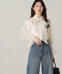 PROPORTION BODY DRESSING | ２ＷＡＹシアーボウタイブラウス / 1214210905(シャツ/ブラウス)