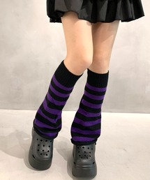 フード付き紫黒ジャケット レッグウォーマー フード付き紫黒ジャケット レッグウォーマー