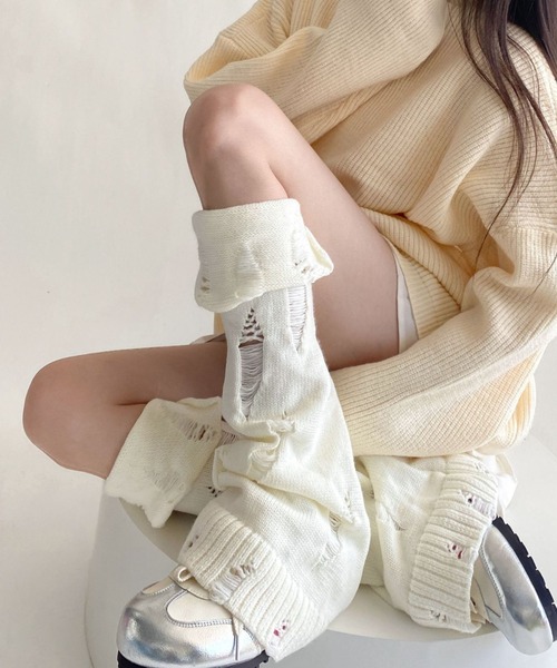 hazama 誰もに向けたルーズレッグウォーマー ロイヤルブルー hazama 誰もに向けたルーズレッグウォーマー ロイヤルブルー