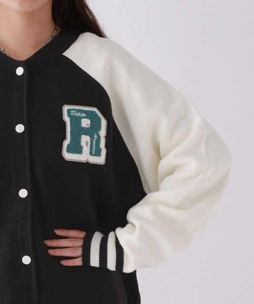 repipi armario（レピピ アルマリオ）の「ワッペンニットスタジャン（その他トップス・キッズ・ブラウン/ブラック/ブルー・SMALL/MEDIUM/LARGE）」の5枚目の写真