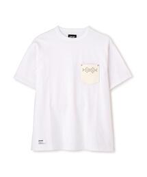 Schott/ショット/LEATHER POCKET DIAMOND STUDS T-SHIRT/レザーポケット ダイヤモンドスタッズ Tシャツ