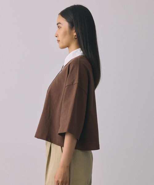 BABYLONE（バビロン）の「ラガーショートプルオーバー（Tシャツ