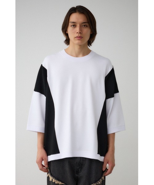 AZUL by moussy(アズールバイマウジー)の「スウィッチングジャージートップス(Tシャツ/カットソー・メンズ・ブラック/ブラック系その他/ホワイト系その他・FREE)」の19枚目の写真