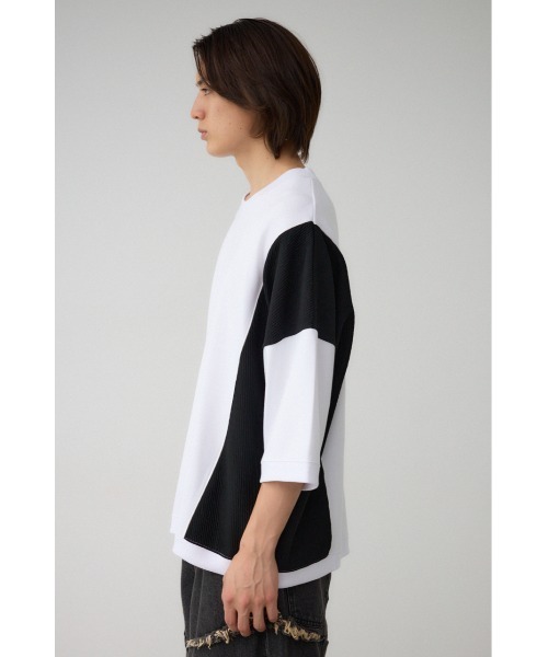 AZUL by moussy(アズールバイマウジー)の「スウィッチングジャージートップス(Tシャツ/カットソー・メンズ・ブラック/ブラック系その他/ホワイト系その他・FREE)」の18枚目の写真