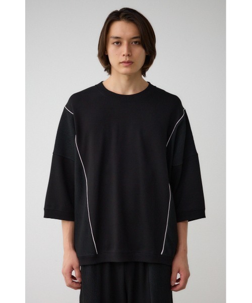 AZUL by moussy(アズールバイマウジー)の「スウィッチングジャージートップス(Tシャツ/カットソー・メンズ・ブラック/ブラック系その他/ホワイト系その他・FREE)」の10枚目の写真