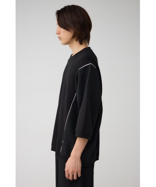 AZUL by moussy(アズールバイマウジー)の「スウィッチングジャージートップス(Tシャツ/カットソー・メンズ・ブラック/ブラック系その他/ホワイト系その他・FREE)」の9枚目の写真