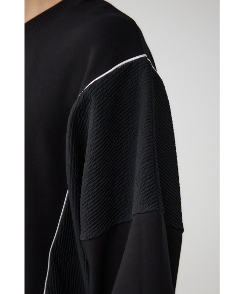 AZUL by moussy(アズールバイマウジー)の「スウィッチングジャージートップス(Tシャツ/カットソー・メンズ・ブラック/ブラック系その他/ホワイト系その他・FREE)」の6枚目の写真