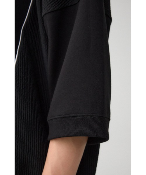 AZUL by moussy(アズールバイマウジー)の「スウィッチングジャージートップス(Tシャツ/カットソー・メンズ・ブラック/ブラック系その他/ホワイト系その他・FREE)」の5枚目の写真