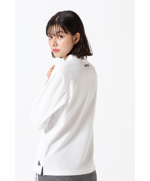 新品 ジャックバニー 長袖ベアカノコ モックネックシャツ(5)サイズL/白 新品 ジャックバニー 長袖ベアカノコ モックネックカットソー(5