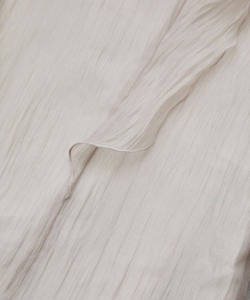 VIS(ビス)の「シャイニーボウタイ長袖ブラウス/イージーケア・2WAY(シャツ/ブラウス・レディース・キナリ/ベージュ/ピンク/ブラック・S/M)」の9枚目の写真