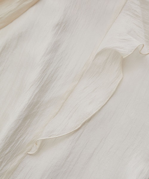 VIS(ビス)の「シャイニーボウタイ長袖ブラウス/イージーケア・2WAY(シャツ/ブラウス・レディース・キナリ/ベージュ/ピンク/ブラック・S/M)」の8枚目の写真