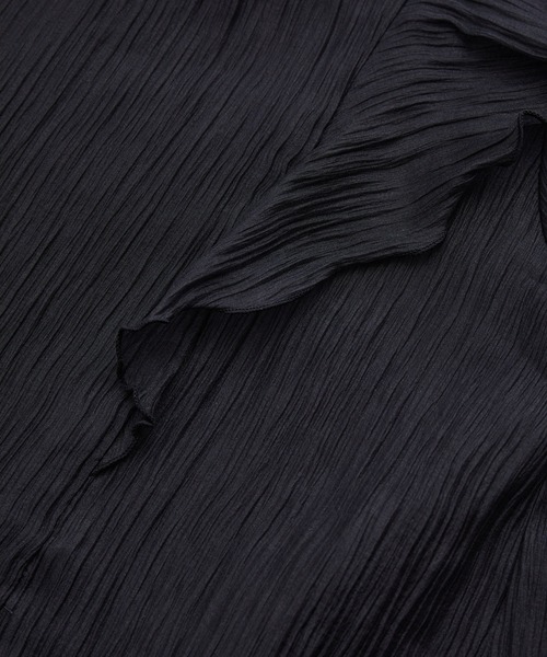 VIS(ビス)の「シャイニーボウタイ長袖ブラウス/イージーケア・2WAY(シャツ/ブラウス・レディース・キナリ/ベージュ/ピンク/ブラック・S/M)」の6枚目の写真