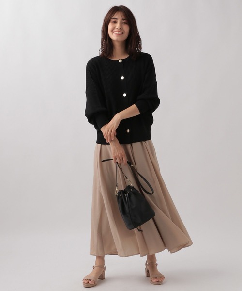Elura（エルーラ）の「編地変化2WAYカーディガン/133622（カーディガン/ボレロ・レディース・ブラック/ブラウン・FREE）」の3枚目の写真