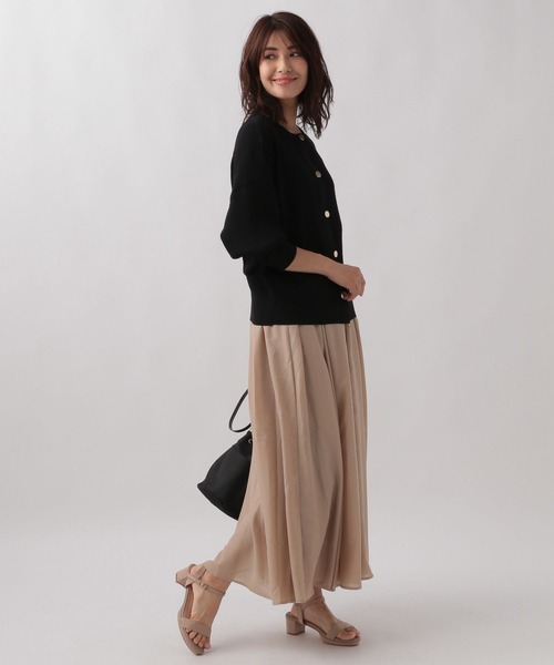 Elura（エルーラ）の「編地変化2WAYカーディガン/133622（カーディガン/ボレロ・レディース・ブラック/ブラウン・FREE）」の5枚目の写真