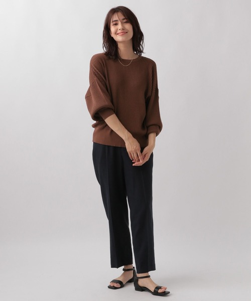 Elura（エルーラ）の「編地変化2WAYカーディガン/133622（カーディガン/ボレロ・レディース・ブラック/ブラウン・FREE）」の6枚目の写真