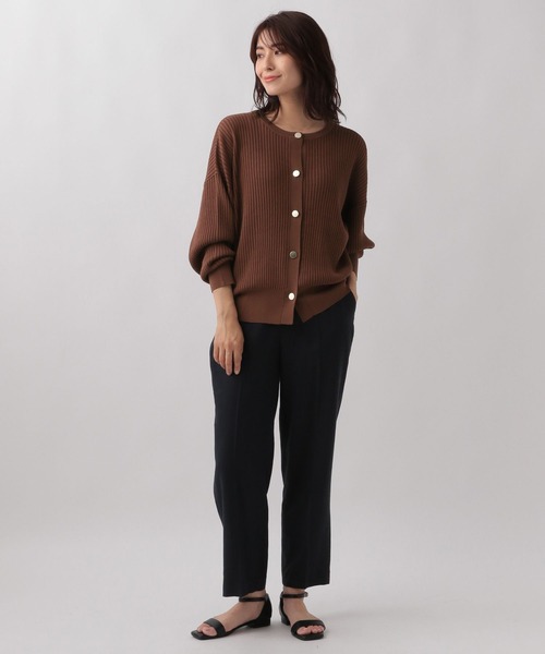 Elura（エルーラ）の「編地変化2WAYカーディガン/133622（カーディガン/ボレロ・レディース・ブラック/ブラウン・FREE）」の9枚目の写真