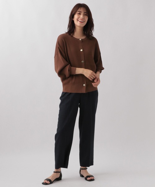 Elura（エルーラ）の「編地変化2WAYカーディガン/133622（カーディガン/ボレロ・レディース・ブラック/ブラウン・FREE）」の10枚目の写真