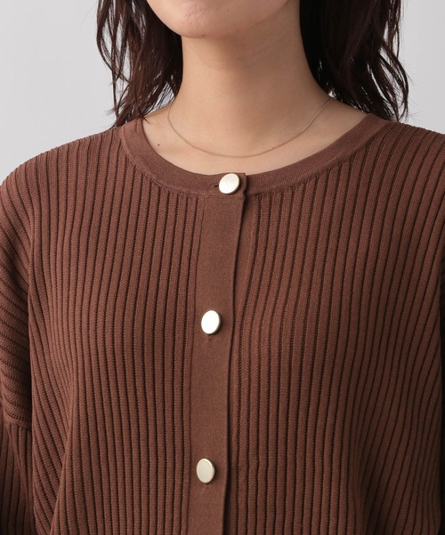 Elura（エルーラ）の「編地変化2WAYカーディガン/133622（カーディガン/ボレロ・レディース・ブラック/ブラウン・FREE）」の16枚目の写真