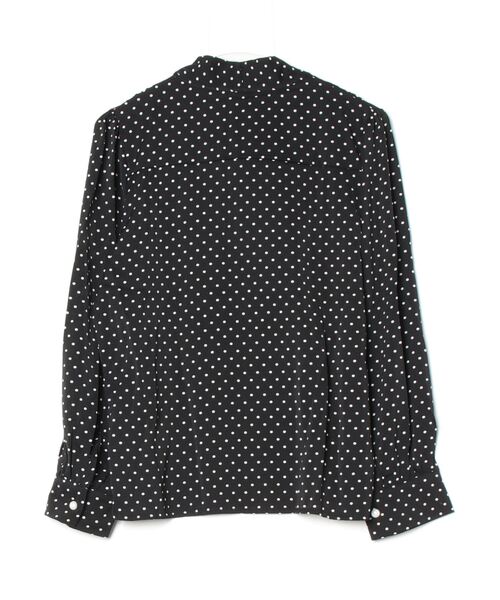PIN(ピン)の「Pearl Button Tie Dot Blouse(シャツ/ブラウス・レディース・ブラック/ホワイト・FREE)」の11枚目の写真