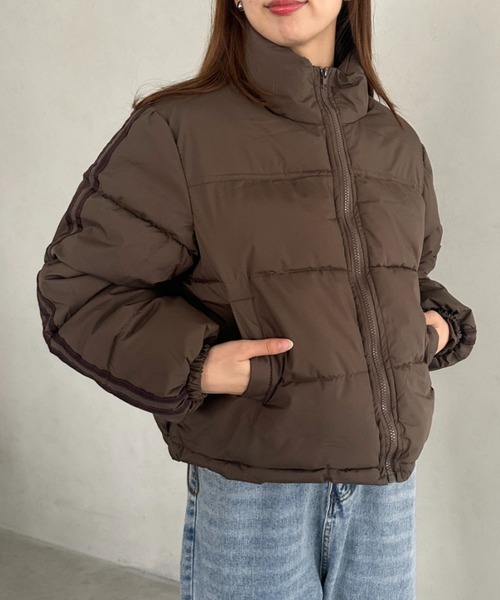 セール】ライン入り中綿ジャケット（ダウンジャケット/コート